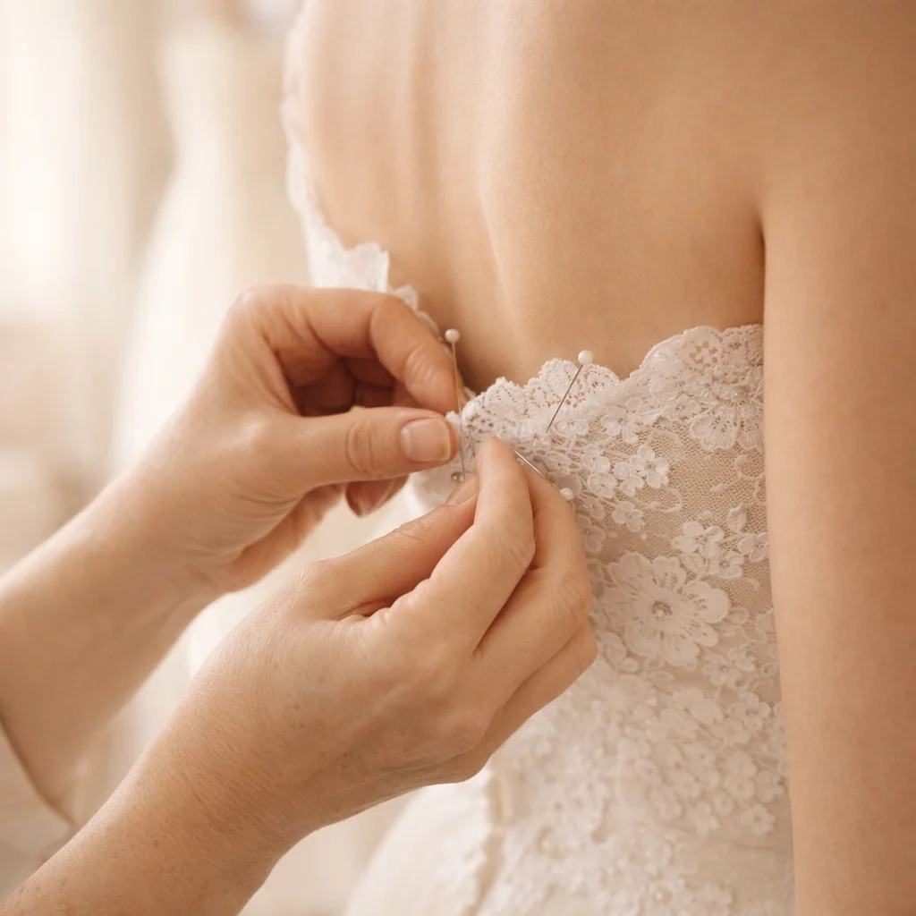 Änderungen an Brautkleidern mit Feingefühl